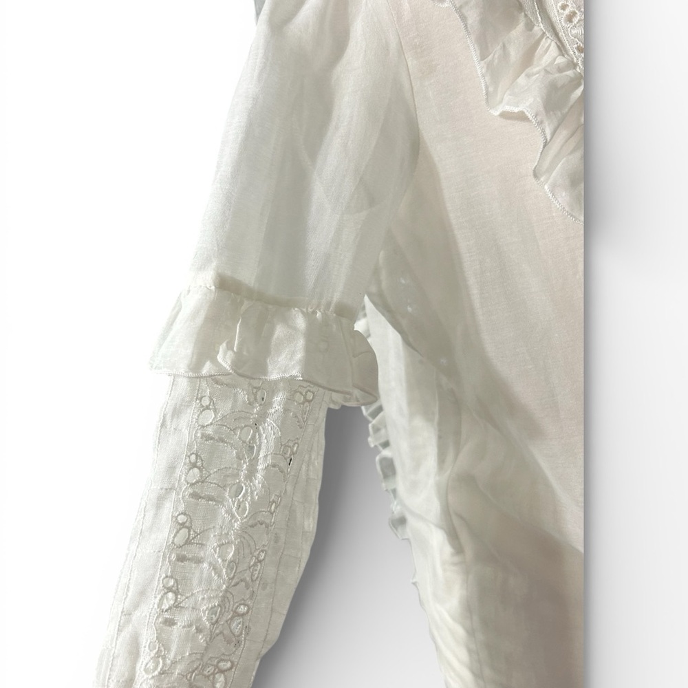 Jade by Johnny Was, Elegant White Lace Women's Top - Picture 7 of 8